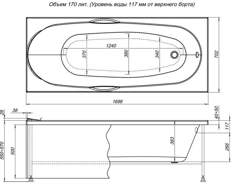 Экран Aquanet Dali 170см 00239296 белый