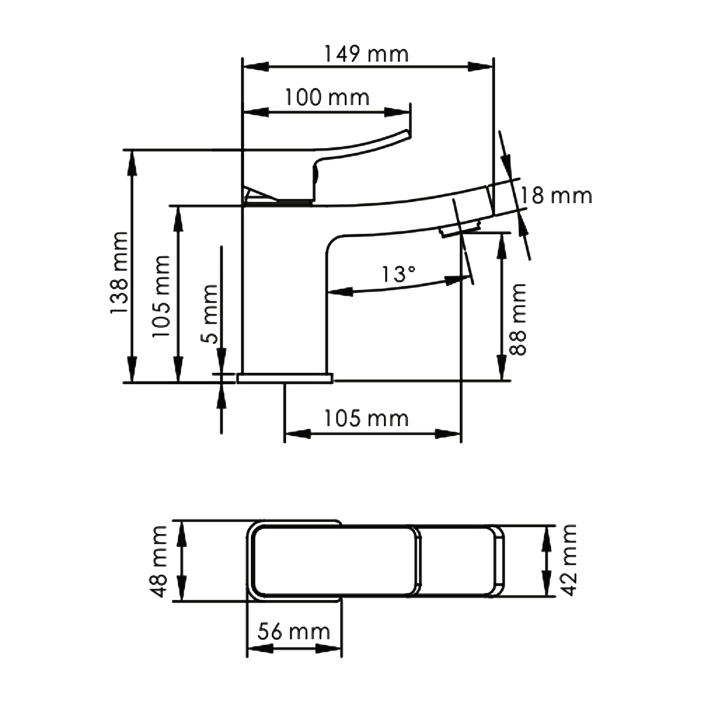 Смеситель для раковины Wasserkraft Aller 1063 хром