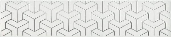 Бордюр Ломбардиа белый матовый 25x5,4x0,8, 1, шт