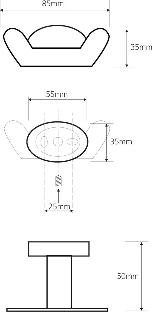 Крючок Bemeta Oval 118406031 хром