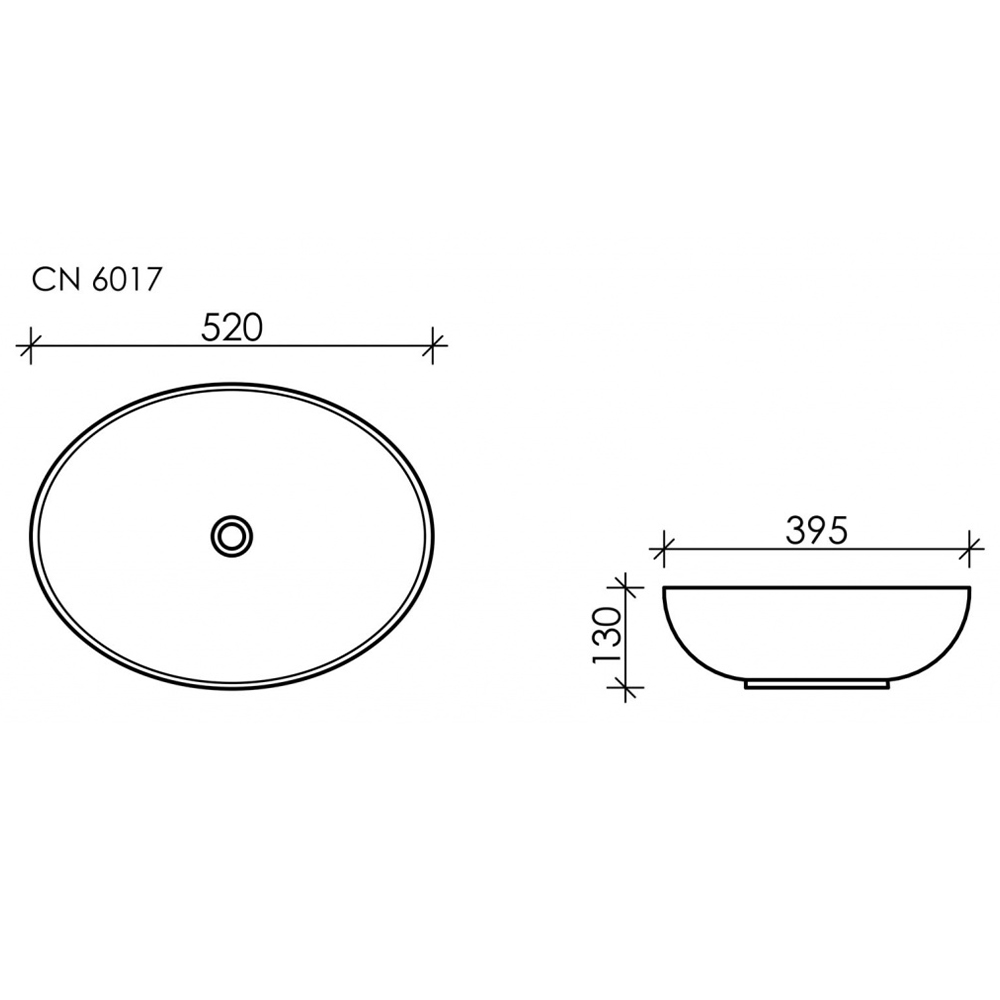 Раковина накладная Ceramica Nova Element CN6017MDH антрацит матовая