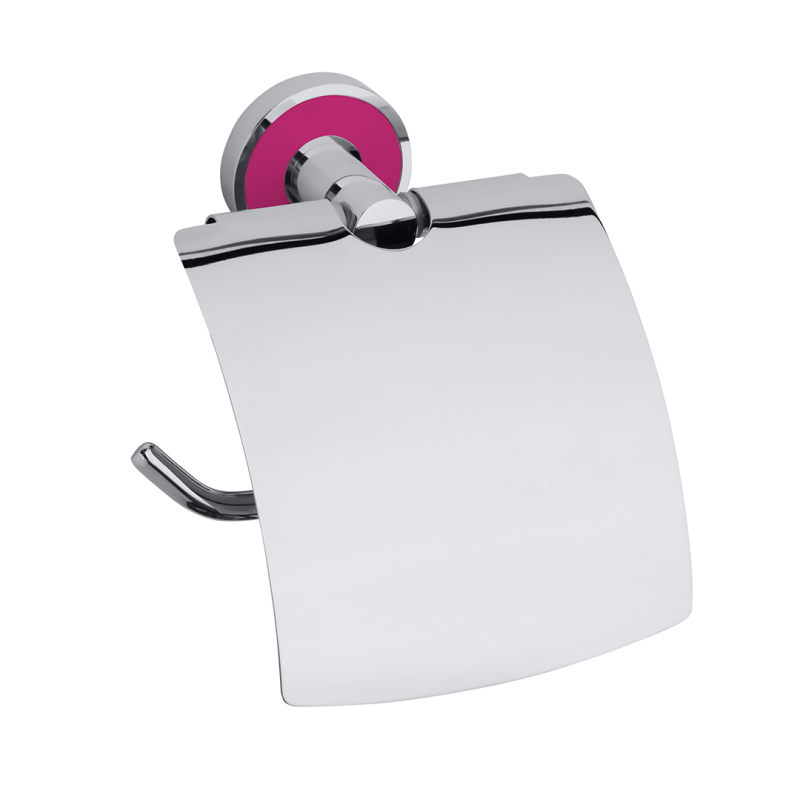 Держатель туалетной бумаги с крышкой Bemeta 104112018f розовый