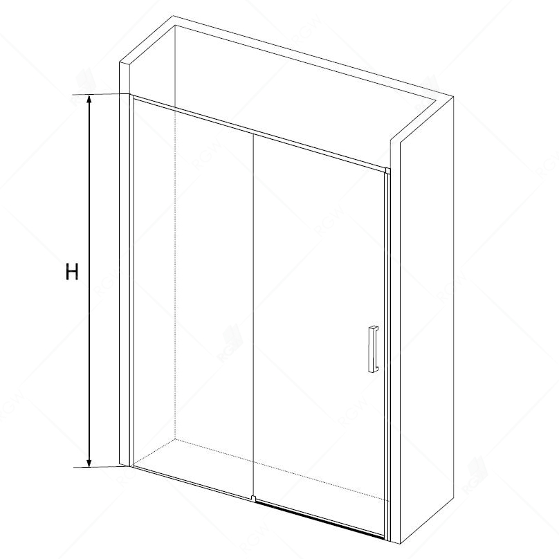 Душевая дверь в нишу RGW Stilvoll SV-13 138-141,5см 06321314-11 профиль хром, стекло прозрачное