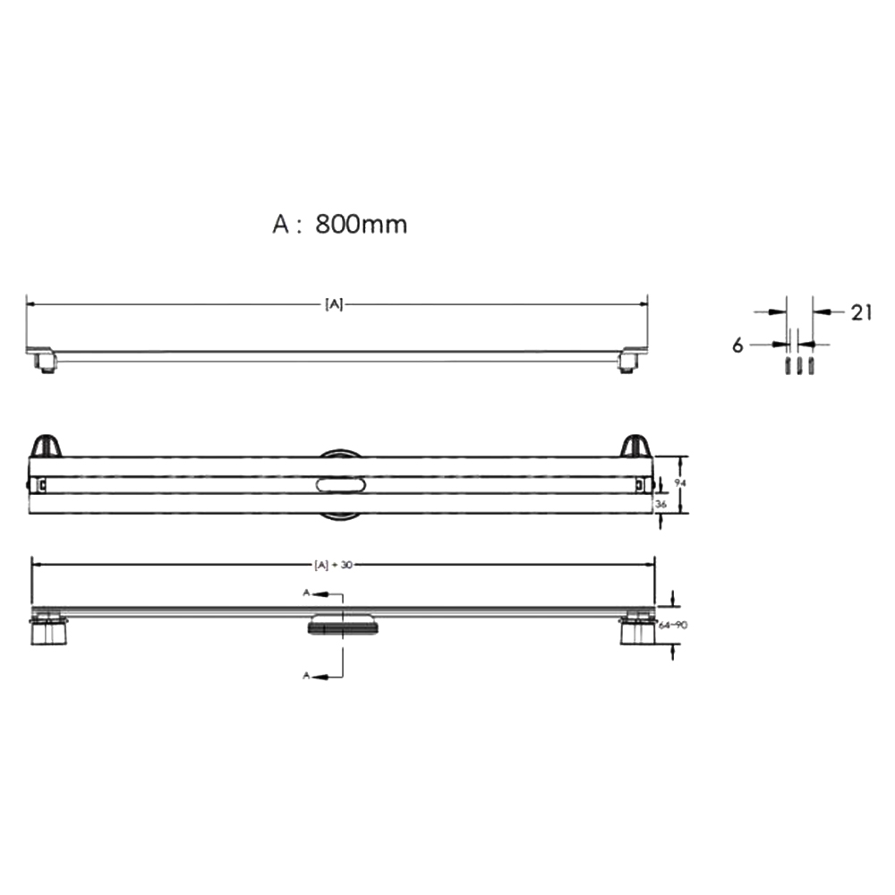 Душевой лоток Berges Super Slim 80 091154 хром