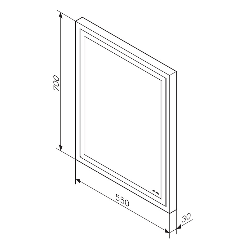Зеркало AM.PM Gem 55 M91AMOX0551WG с подсветкой, серебро