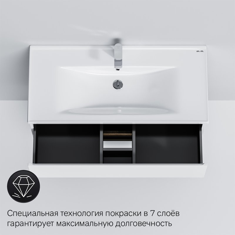 Тумба с раковиной AM.PM X-Joy 100 белый глянец