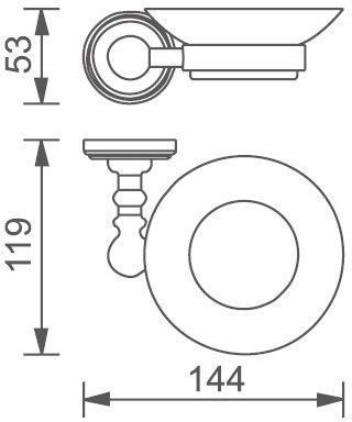 Мыльница Aquanet 4685 золото