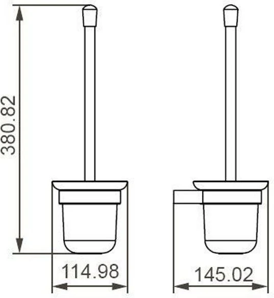 Ершик Aquanet 5688MB черный матовый