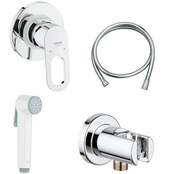 Гигиенический душ Grohe BauLoop 124896 со смесителем, хром