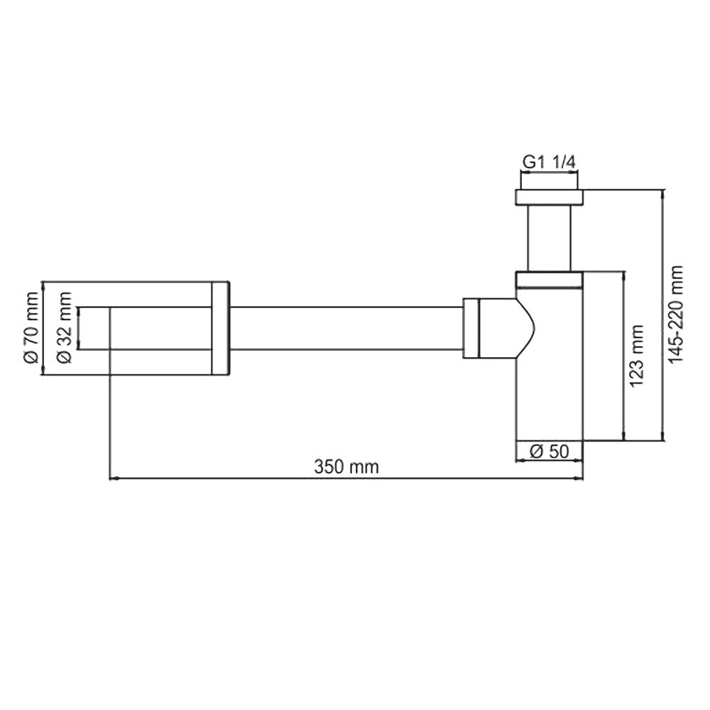 Сифон для раковины Wasserkraft Wern A093 хром