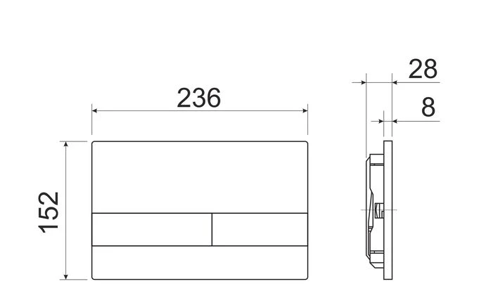 Система инсталляции для унитазов Ceramica Nova Envision Flat CN1002CH с кнопкой хром