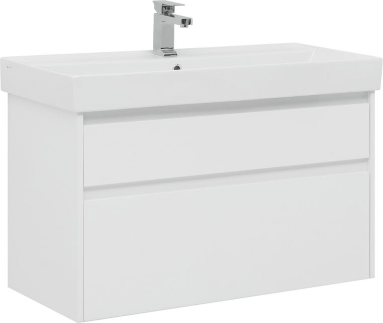 Тумба с раковиной Aquanet Nova Lite 100 245252 белая