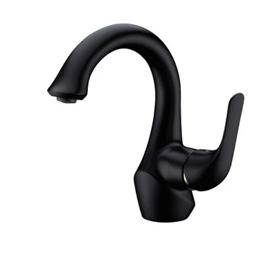 Смеситель для раковины Lemark Swan LM5406BG черный матовый / золото