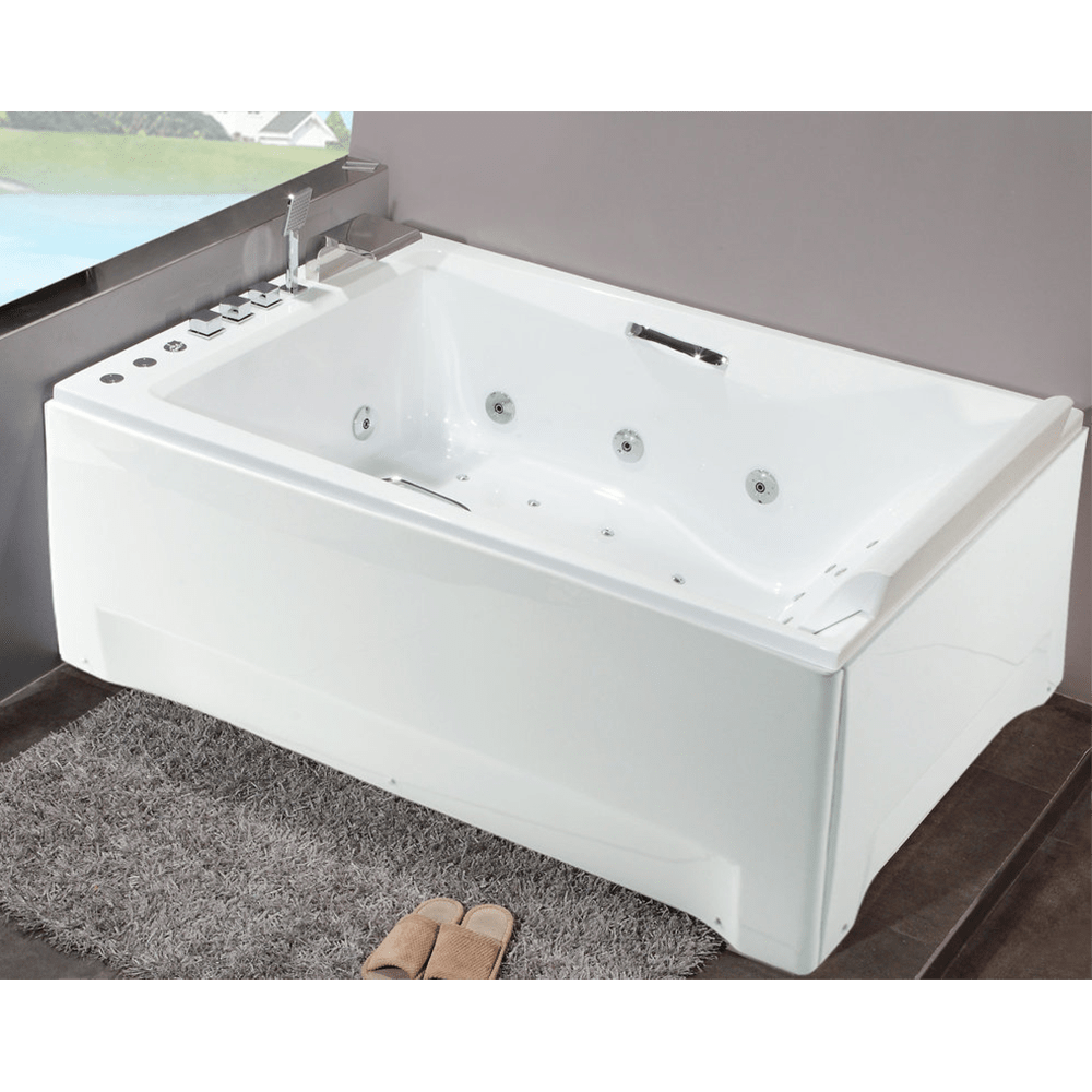Акриловая ванна Orans OLS-BT65105 L 120x180см 65105L0 с гидромассажем, белая глянцевая