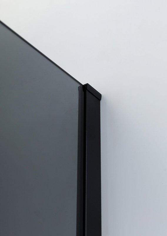 Душевой уголок Cezares Slider 100x100см SLIDER-R-2-90/100-GRIGIO-NERO профиль черный, стекло серое