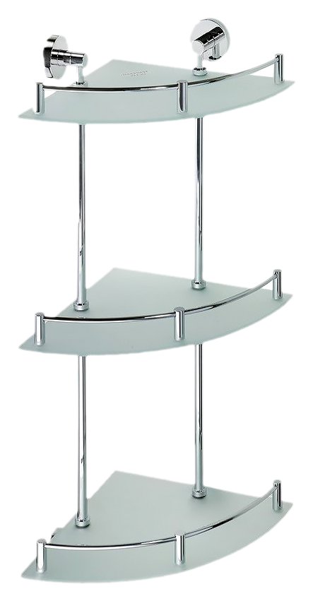 Полка Bemeta Omega 104202152 тройная, угловая, хром