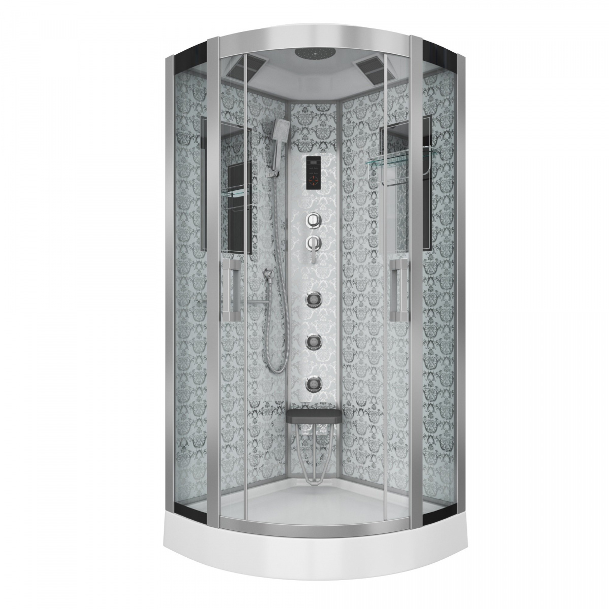 Душевая кабина Niagara Luxe 90x90см NGL-7715W профиль серебро