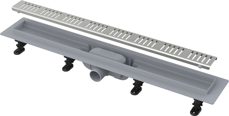Душевой лоток AlcaPlast APZ10-Simple 650M с решеткой и опорами, хром