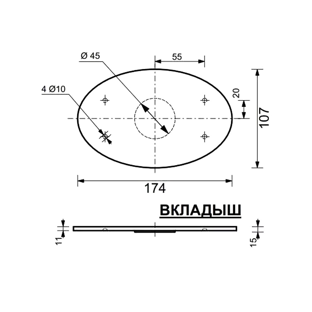 Вкладыш для раковины Эстет Bali silk ФР-00002622 белый