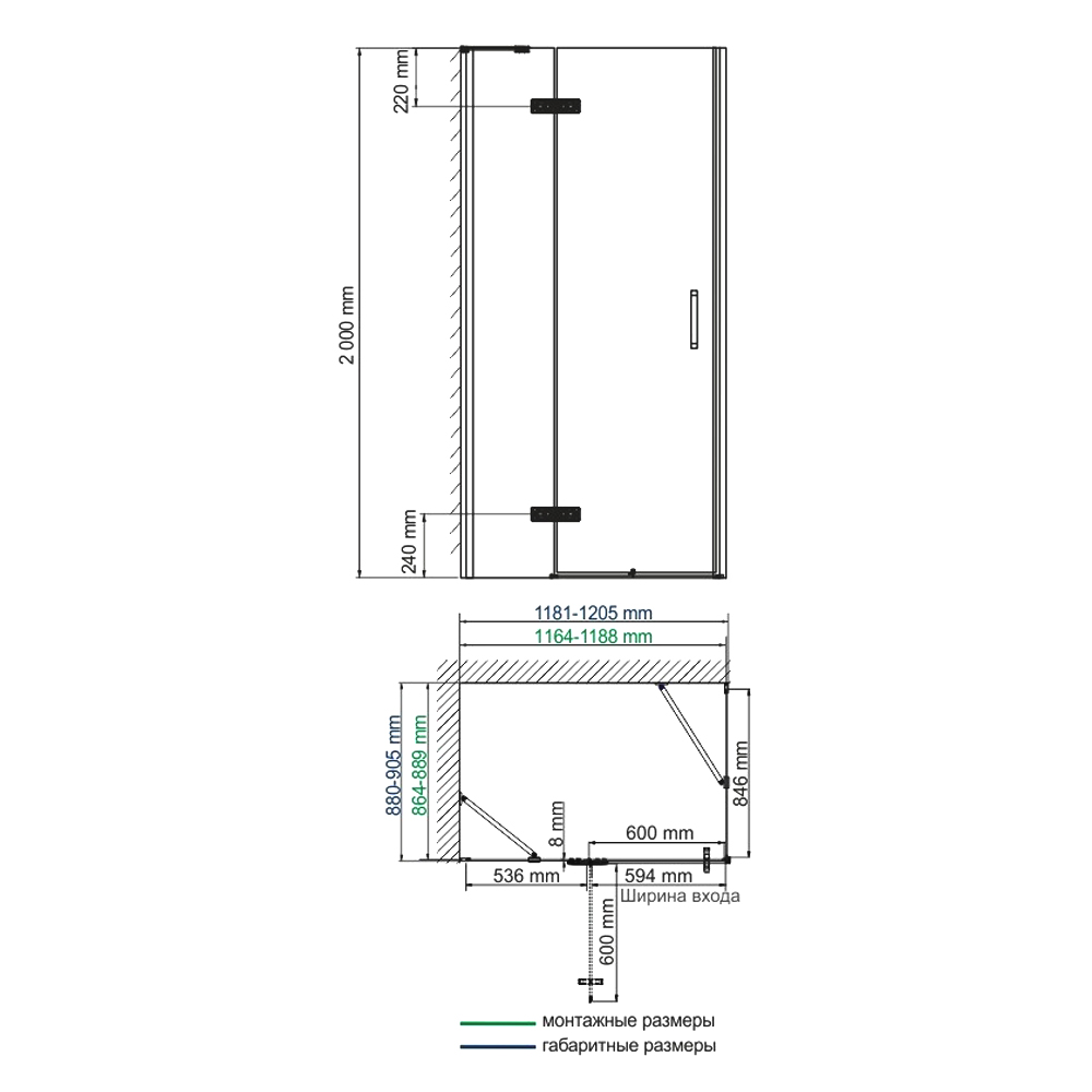 Душевой уголок Wasserkraft Aller 120x90см 10H07LWHITE профиль хром/белый, стекло прозрачное