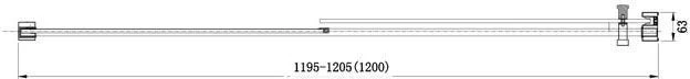 Душевая дверь в нишу Aquanet Delta 160см NPE6121 1600 профиль хром, стекло прозрачное