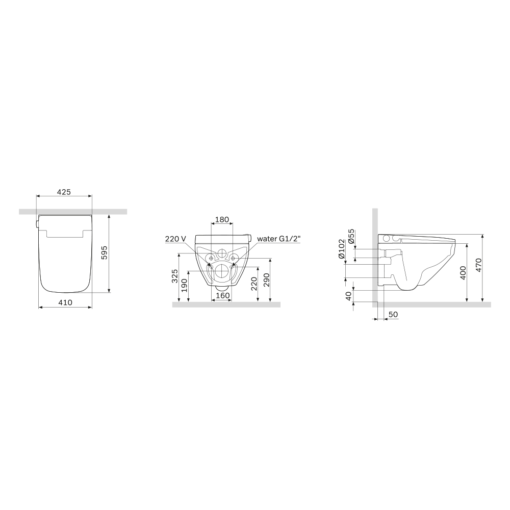 Унитаз подвесной AM.PM Inspire 2.0 CCC50A1700SC белый глянец