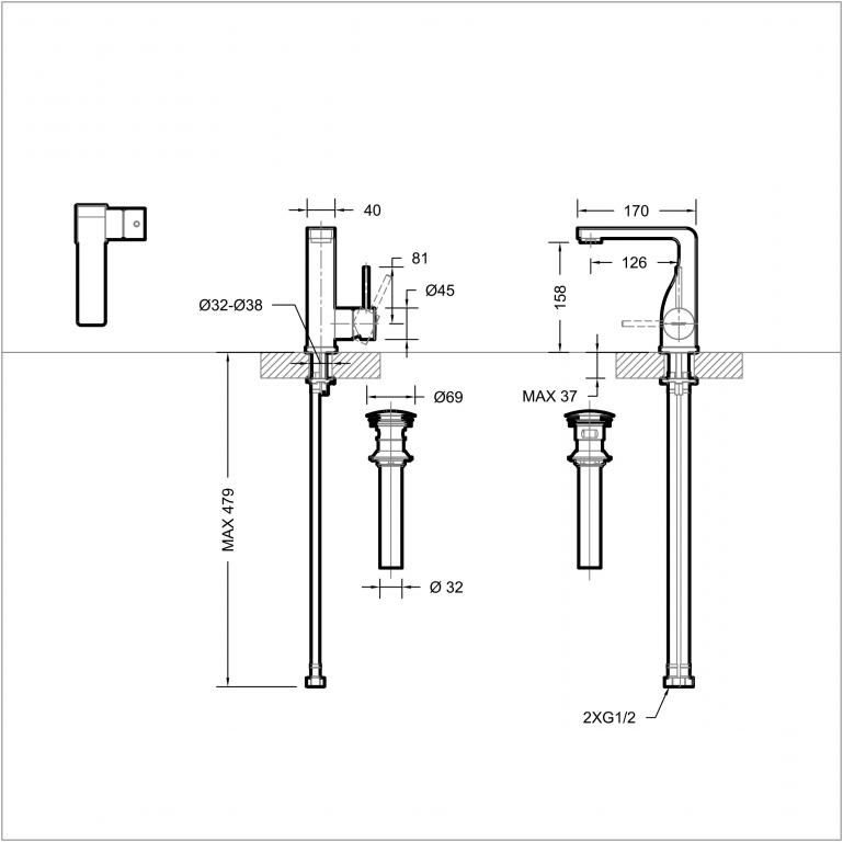Смеситель для кухни Bravat Miranda F7164208CP-2-ENG хром