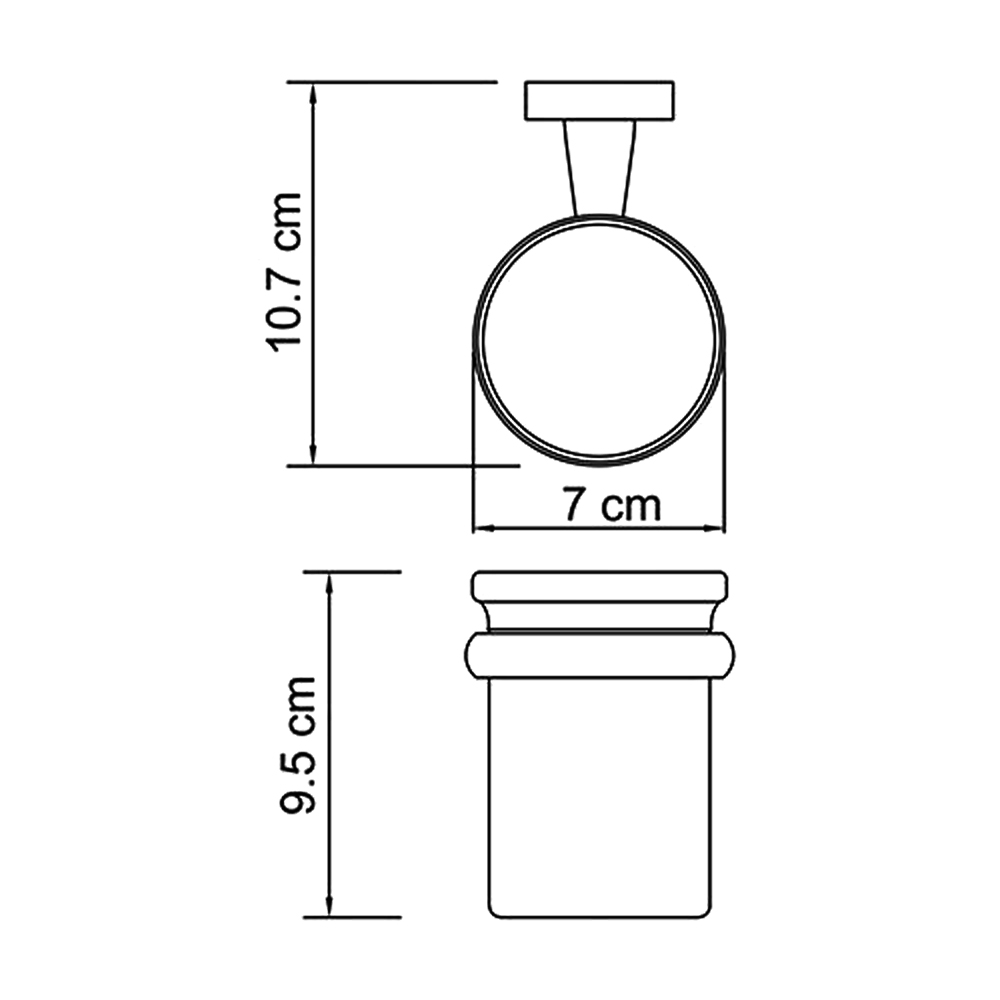 Стакан Wasserkraft Lippe K-6528 хром