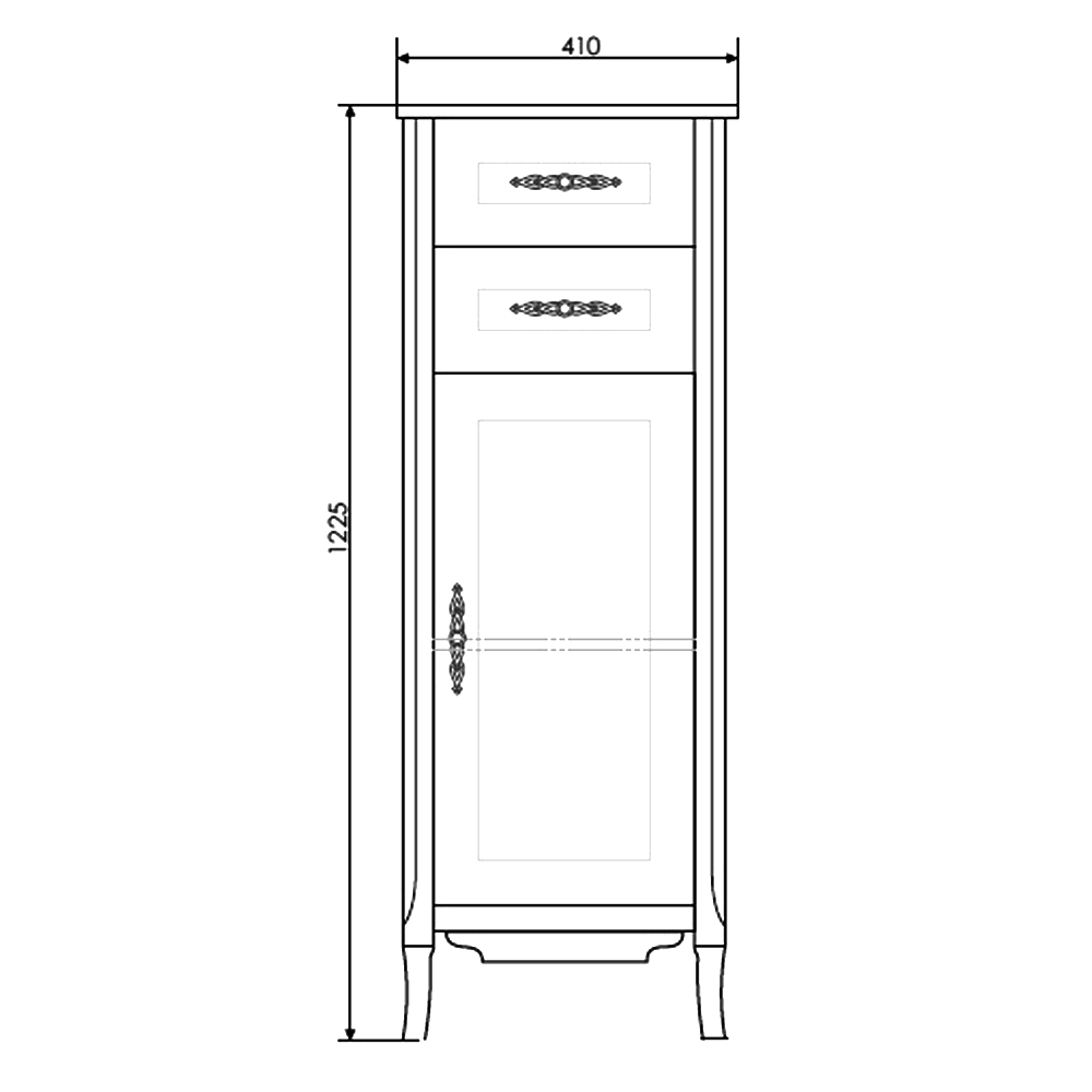 Шкаф-пенал Comforty Версаль 40см 00004135648CF слоновая кость