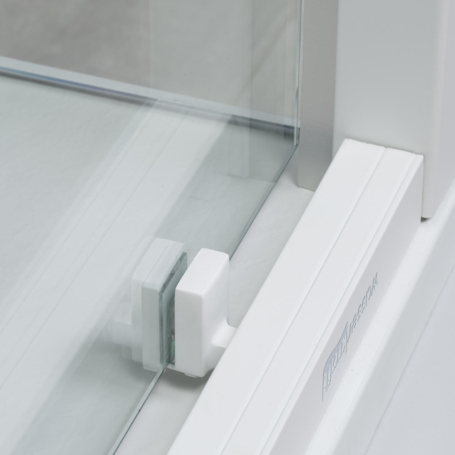 Душевая дверь в нишу Wasserkraft Rhin 120см 44S05 профиль белый, стекло прозрачное