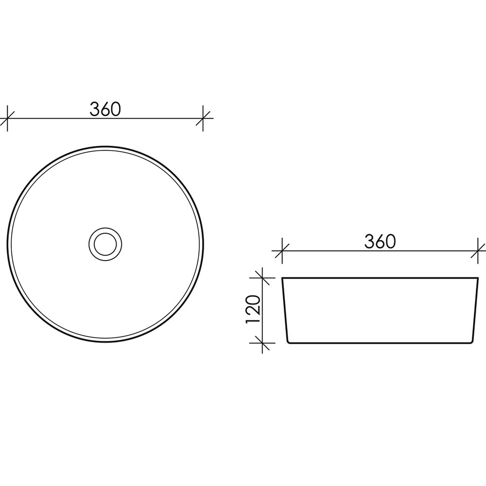 Раковина накладная Ceramica Nova Element CN5001 белая глянцевая