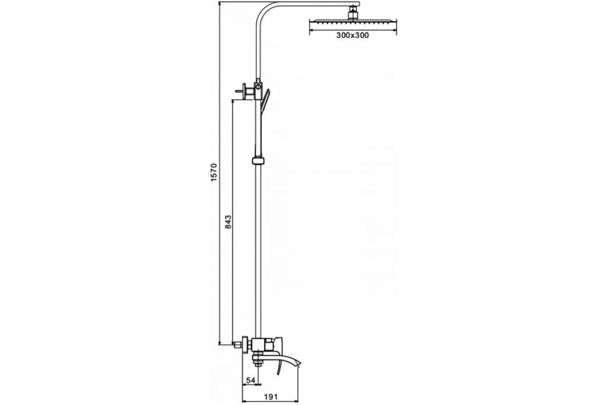 Душевая стойка Gappo G2407-6 чёрная