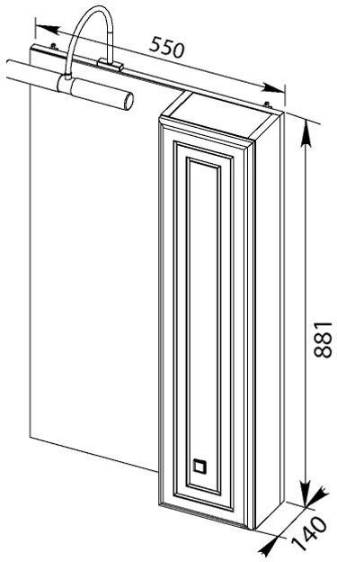 Зеркало-шкаф Aquanet Стайл 55 181511 белый
