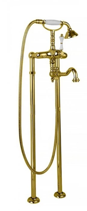 Напольный смеситель для ванны с душем Cezares MARGOT-VDP2-03/24-Bi золото