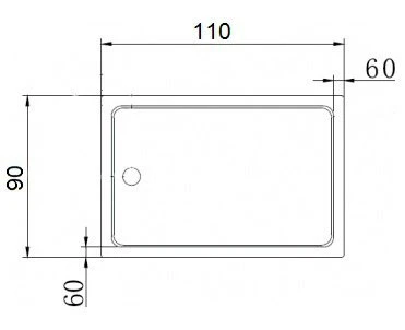 Душевой поддон Cezares 110х90см TRAY-A-AH-110/90-15-W белый