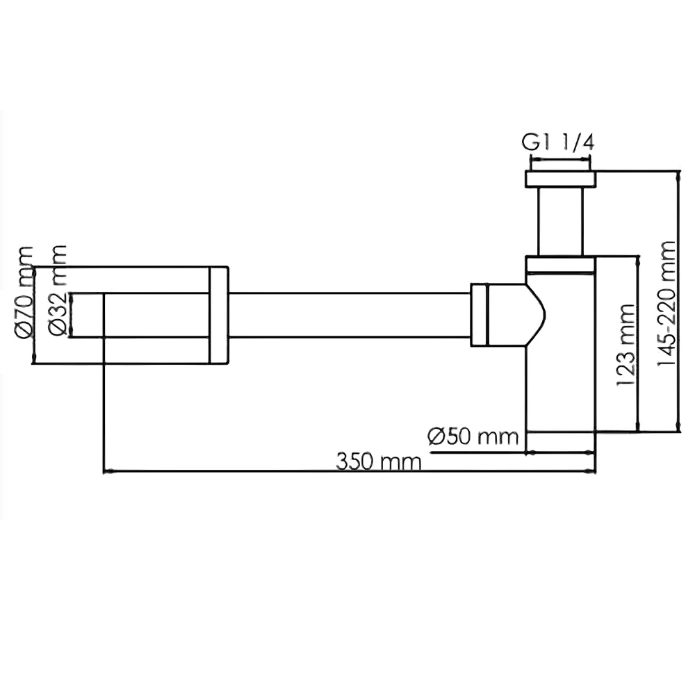 Сифон для раковины Wasserkraft Aisch A170 белый / золото