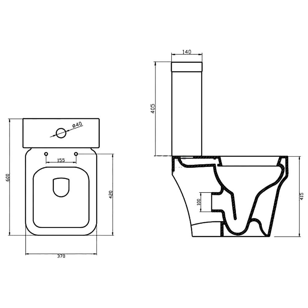 Чаша для унитаза напольного BelBagno JANICE BB124CP