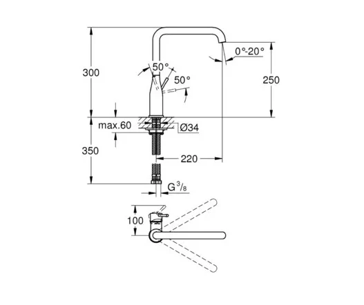 Смеситель для кухни Grohe Essence 30269DC0 хром