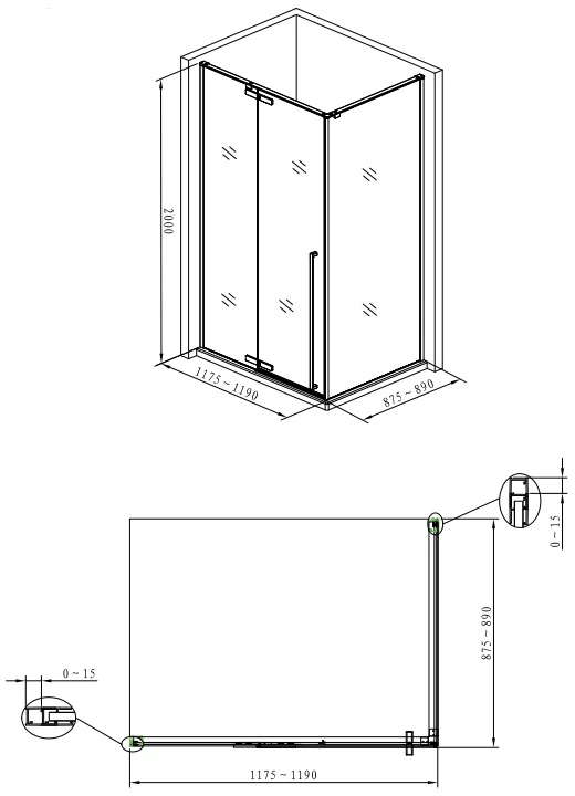 Душевой уголок Allen Brau Fantasy 120x90см 3.11003-00 профиль хром, стекло прозрачное