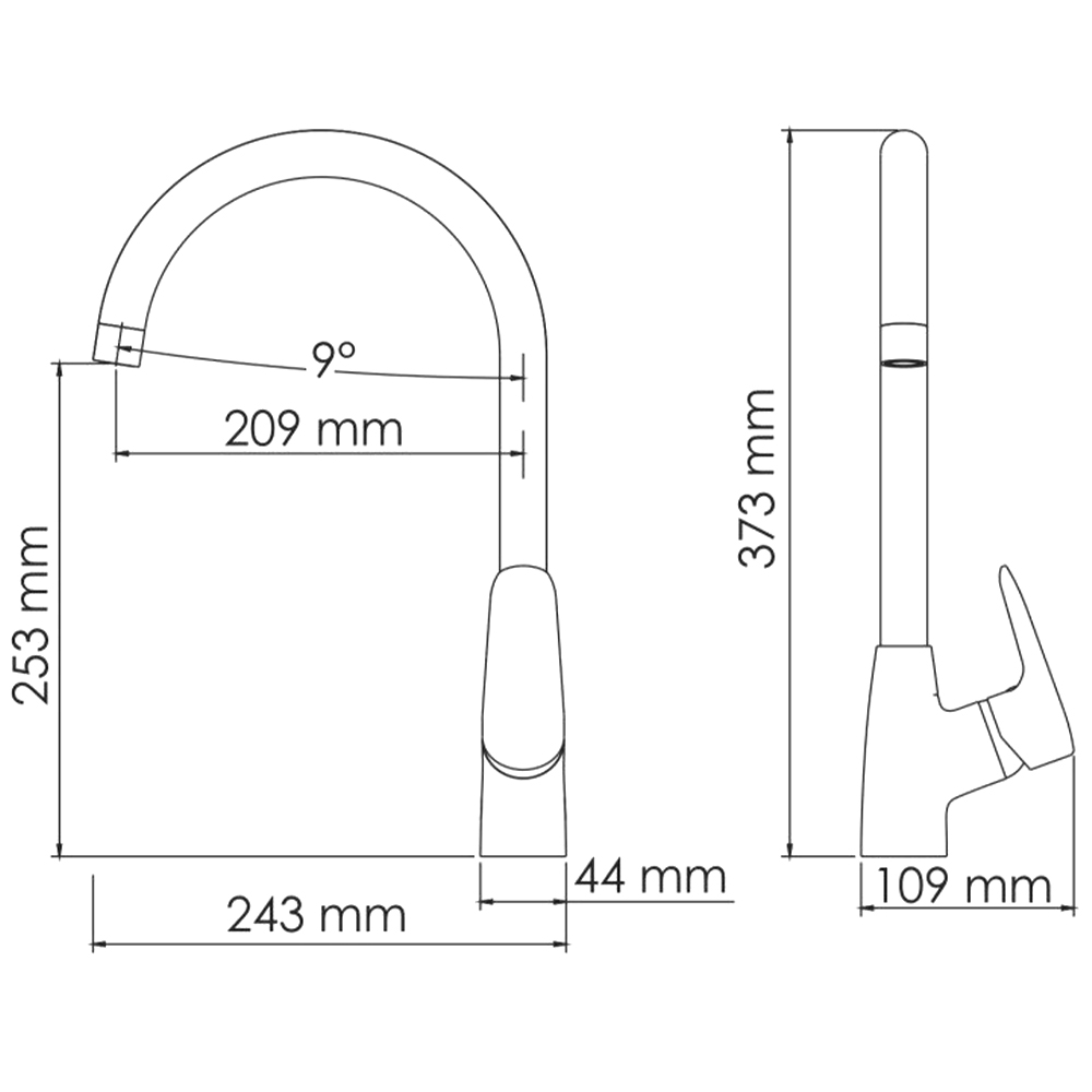 Смеситель для кухни Wasserkraft Vils 5607 хром