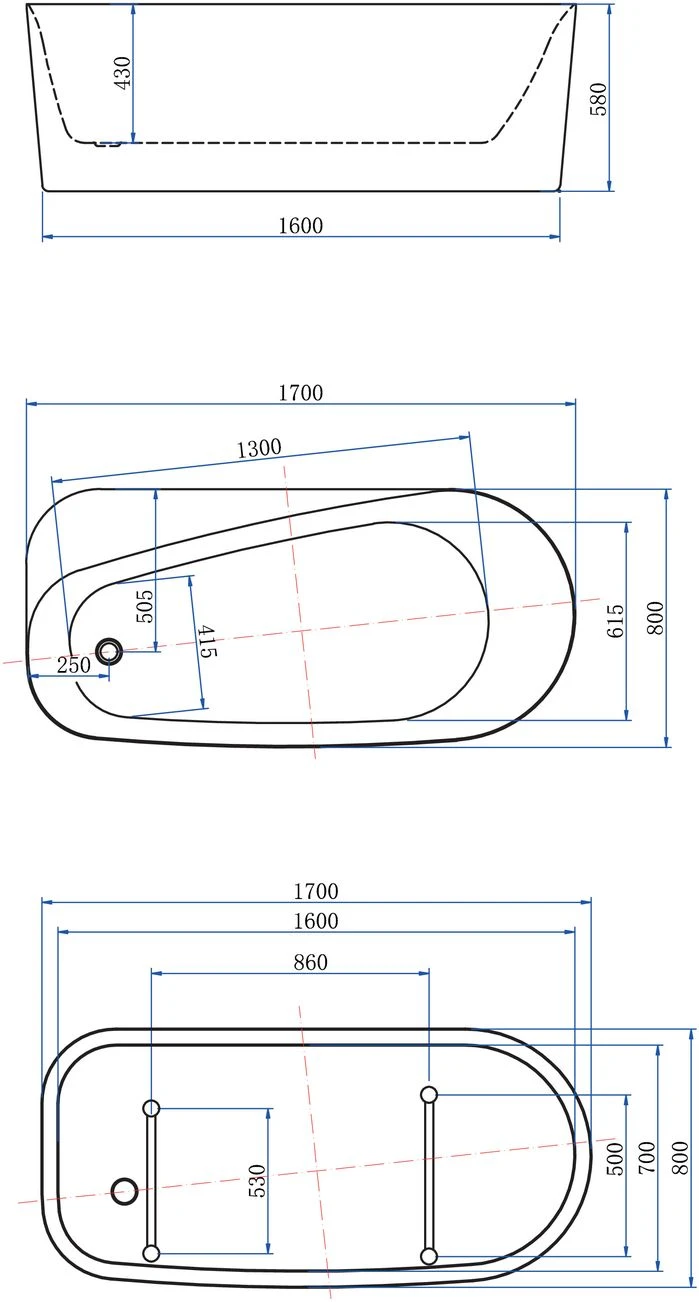 Акриловая ванна Allen Brau Priority 1 170x80 2.31001.20 белый глянец