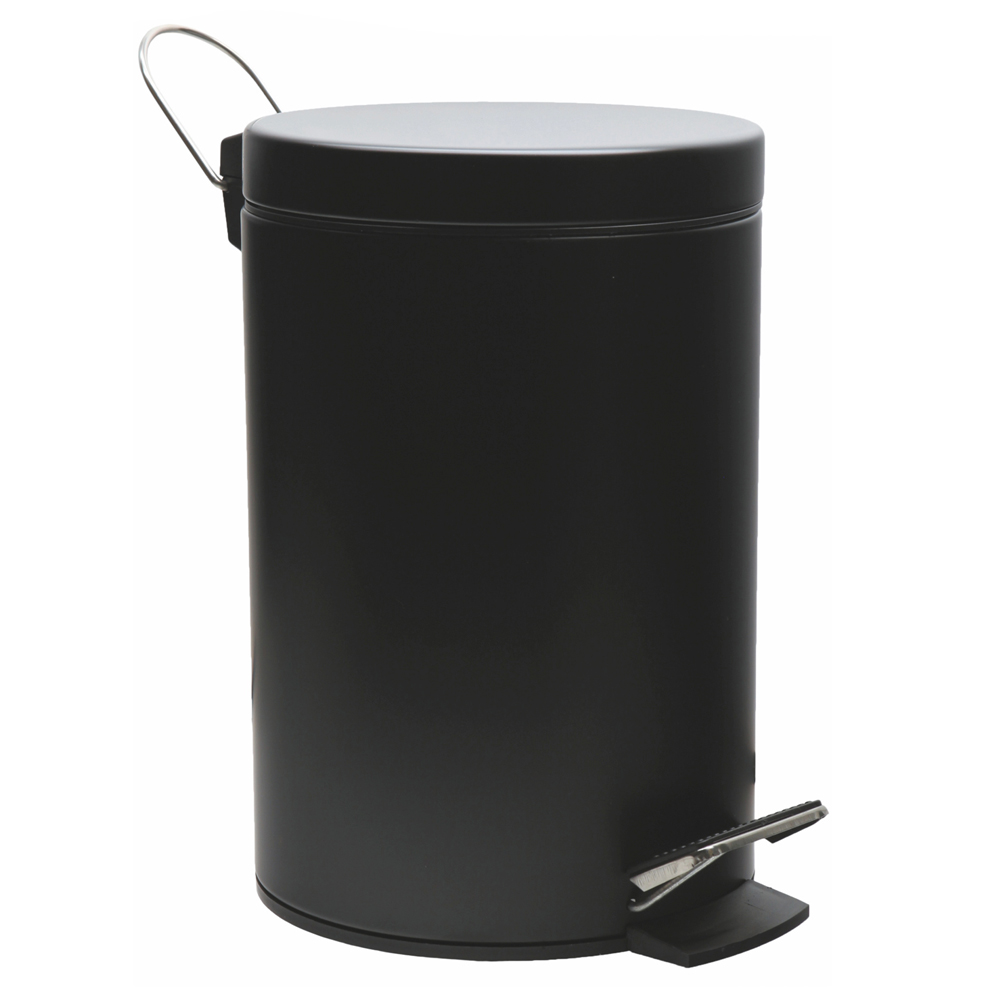 Ведро для мусора Wasserkraft K-635BLACK 5L черное матовое