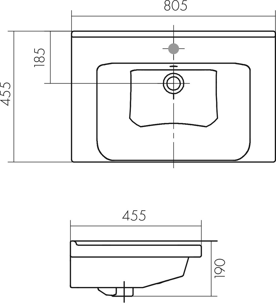 Тумба с раковиной STWORKI Стокгольм 80 белый / светлое дерево