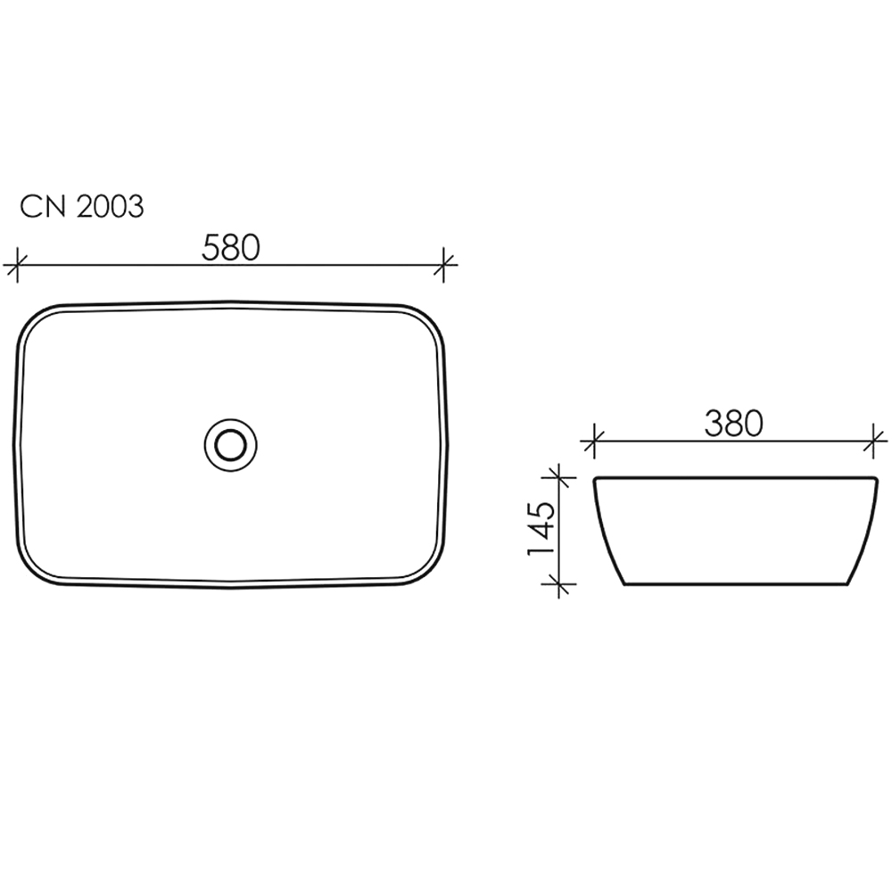 Раковина накладная Ceramica Nova FORM CN2003 белая глянцевая