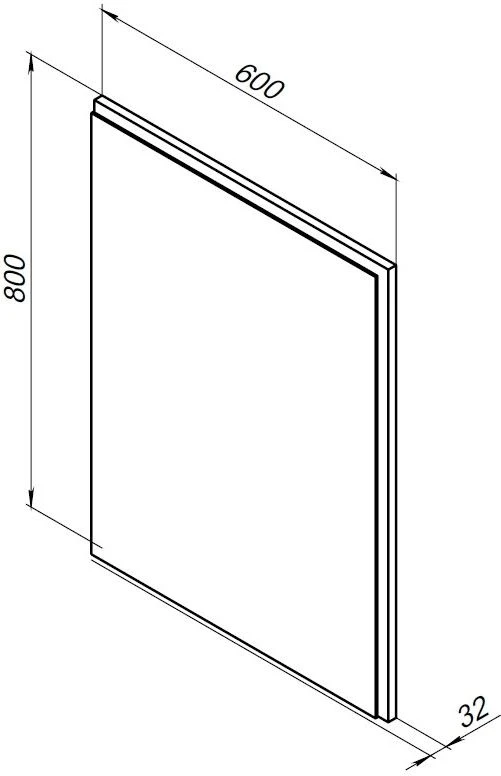 Зеркало Aquanet Nova Lite 60 242621 темное дерево