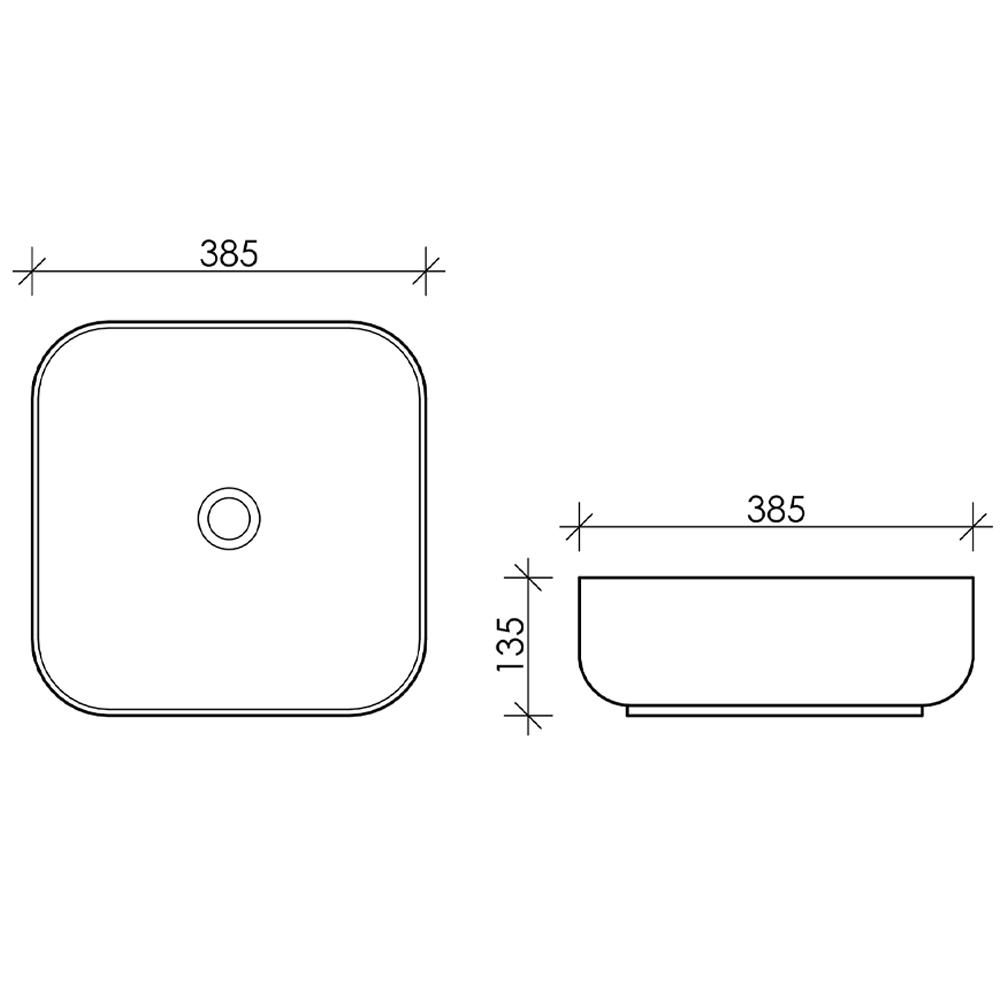 Раковина накладная Ceramica Nova Element CN6012 белая глянцевая