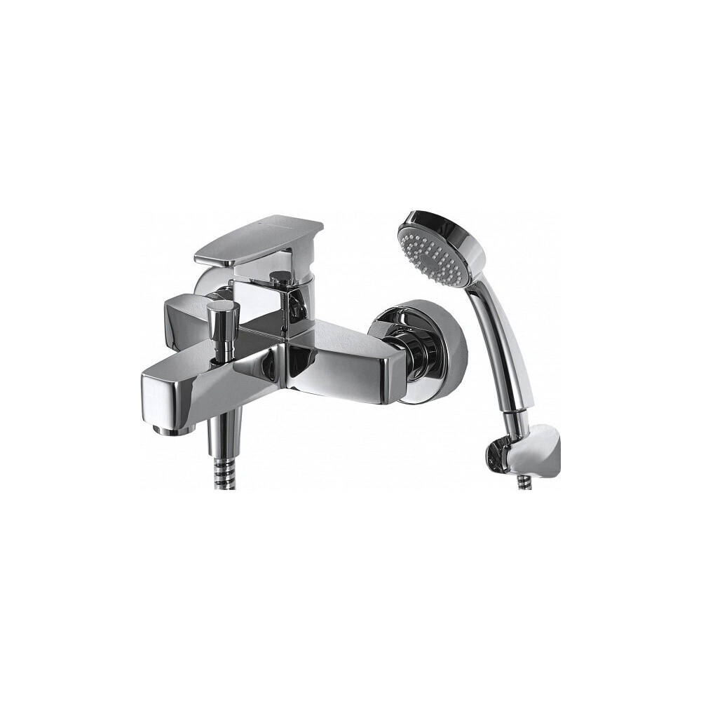 Смеситель для ванны с душем Bravat Riffle F672106C-B хром