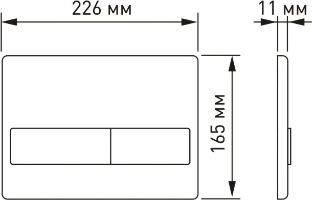 Кнопка смыва Berges Novum L6 040016 черная глянцевая