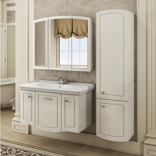 Тумба с раковиной Comforty Палини 100 00004148011CF белая
