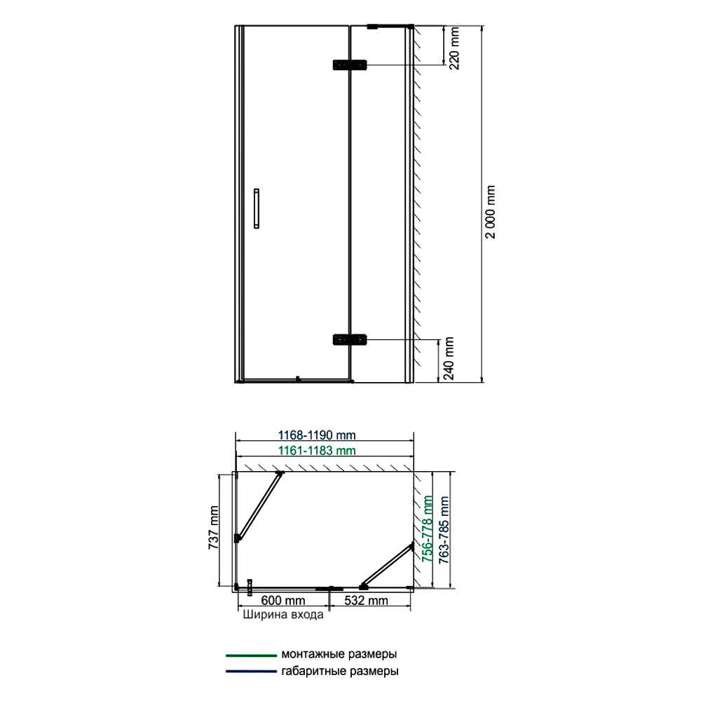 Душевой уголок Wasserkraft Aller 120x80см 10H06RWHITE профиль хром/белый, стекло прозрачное